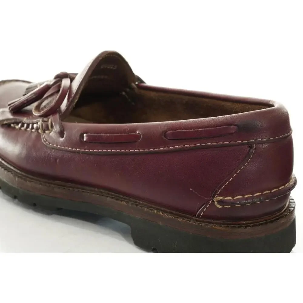 Vintage VTG LL Bean Tassel vibram Loafers Men's Sz 8.5D Shoes L.L. Bean